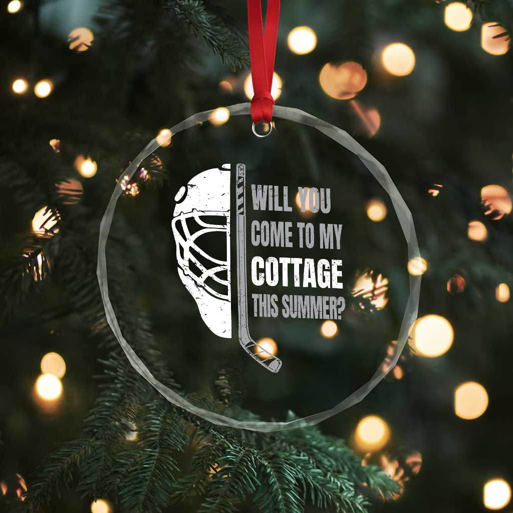 Will You Come To My Cottage This Summer Crystal Glass Ornament Retro LGBT Romance Hockey Fan TS10 Print Your Wear