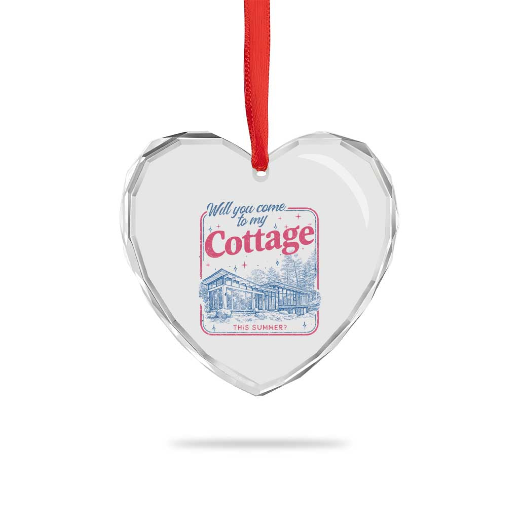 Will You Come To My Cottage This Summer Heart Crystal Glass Ornament LGBT Romance Hockey Fan TS10 Print Your Wear