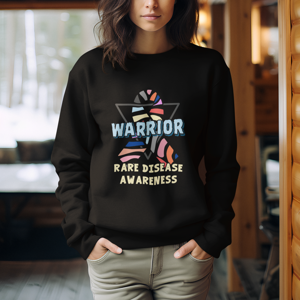 Rare Disease Day Shirts Sweatshirt Rare Disease Warrior Rare Disease Awareness Zebra Ribbon Fighter TS02 Printyourwear