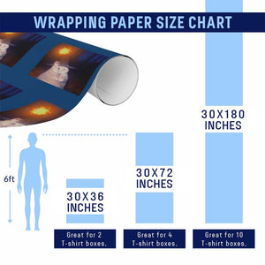 Wizard Cat Wrapping Paper Roll Weird Funny Retro Halloween Orange Cat Meme TS10 Print Your Wear