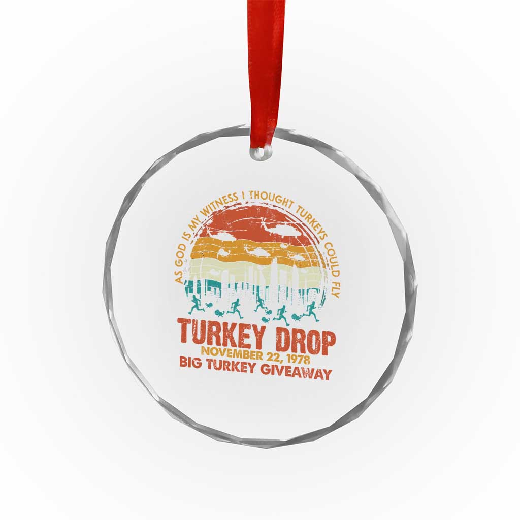 WKRP Turkey Drop Crystal Glass Ornament Funny Thanksgiving Day First Annual WKRP TS10 Print Your Wear