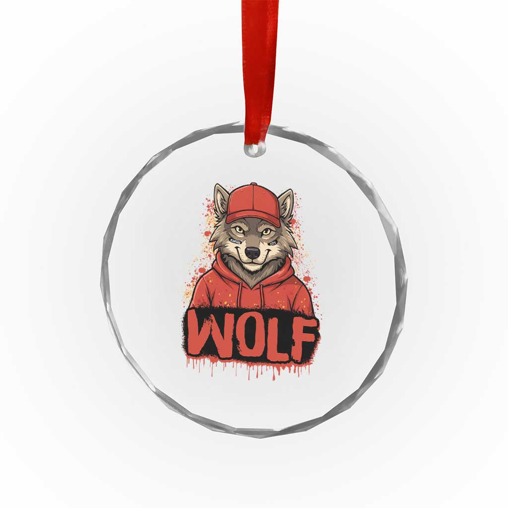 Wolf Football Lover Crystal Glass Ornament Game Day Tailgate Lifestyle TS12 Print Your Wear