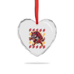 Wolf Football Lover Heart Crystal Glass Ornament Game Day Fan Lifestyle TS12 Print Your Wear