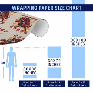 Wolf Football Lover Wrapping Paper Roll Game Day Fan Lifestyle TS12 Print Your Wear