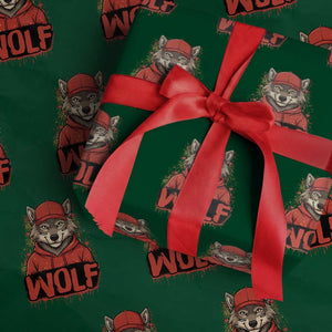 Wolf Football Lover Wrapping Paper Roll Game Day Tailgate Lifestyle TS12 Green Print Your Wear