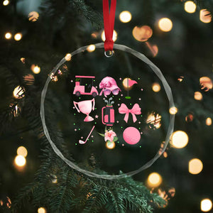 Womens Golf Lover Crystal Glass Ornament Cute Pink Bow Golf Sports Gift TS12 Print Your Wear