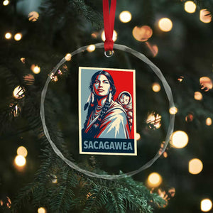 Womens History Month Sacagawea Crystal Glass Ornament Native American Heritage Graphic