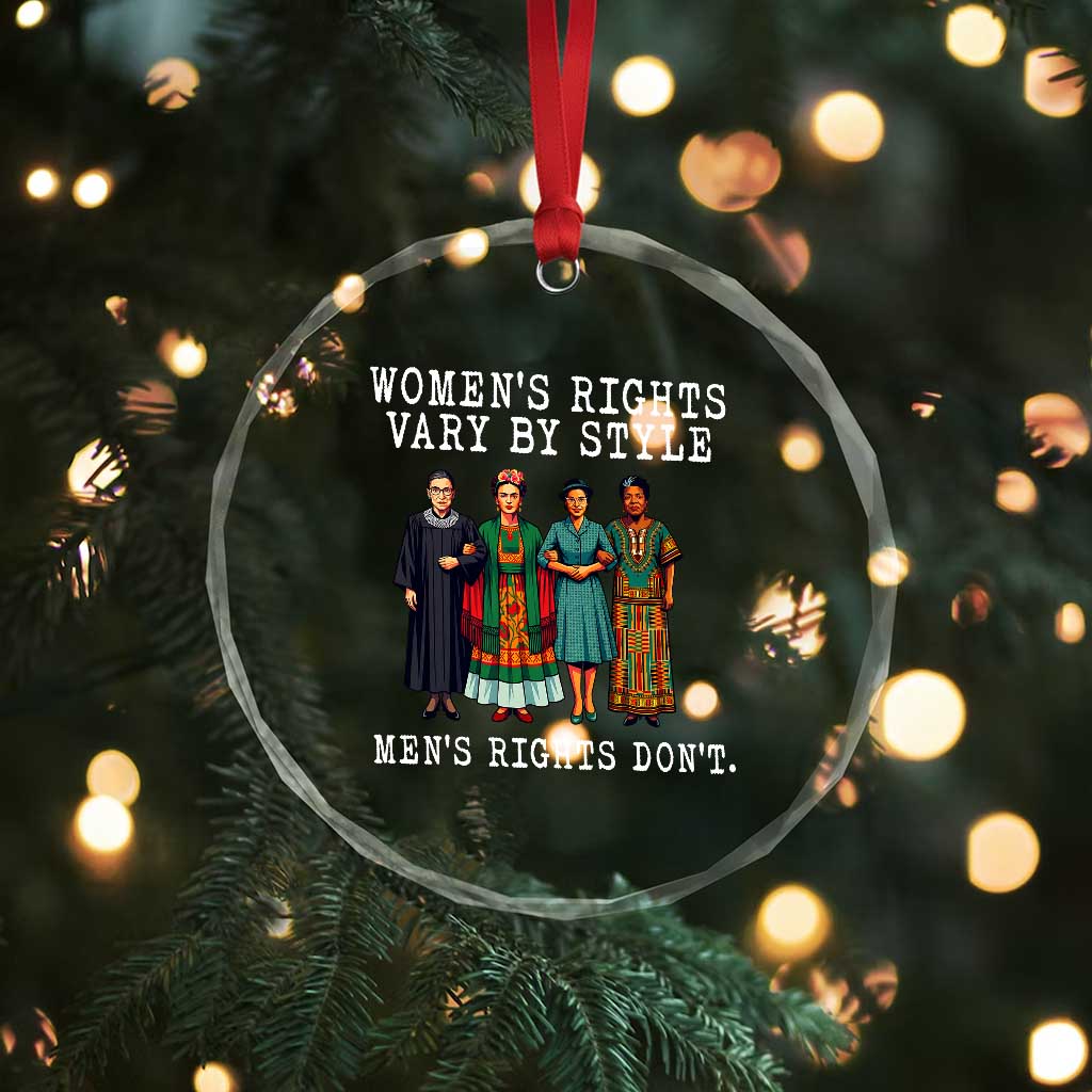 Womens Rights Vary By Style Feminists Historic Female Empowerment Crystal Glass Ornament Powerful Feminism Civil Rights Movement
