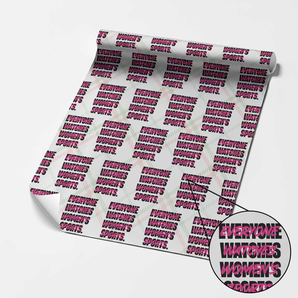 Womens Sports Wrapping Paper Roll Feminist Body Positivity Inclusive Equality TS10 Christmas Plaid Print Your Wear