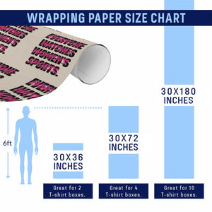 Womens Sports Wrapping Paper Roll Feminist Body Positivity Inclusive Equality TS10 Print Your Wear