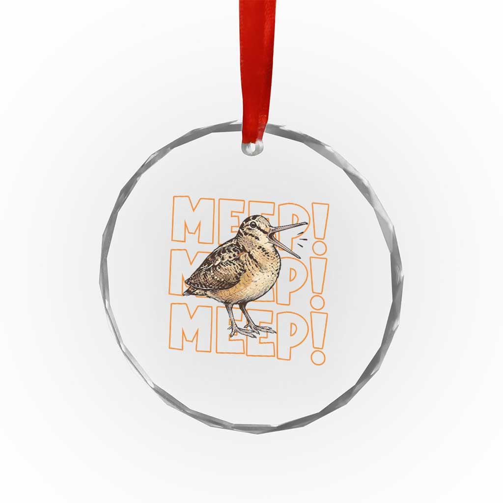 Woodcock Meep Crystal Glass Ornament Funny Nature Lover TS14 Print Your Wear