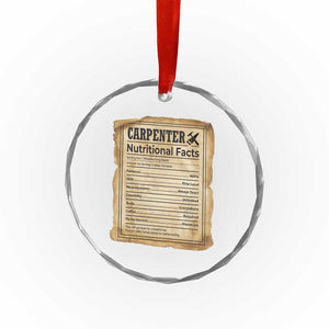 Woodworker Nutrition Label Crystal Glass Ornament Carpenter Nutritional Facts Graphic TS12 Print Your Wear
