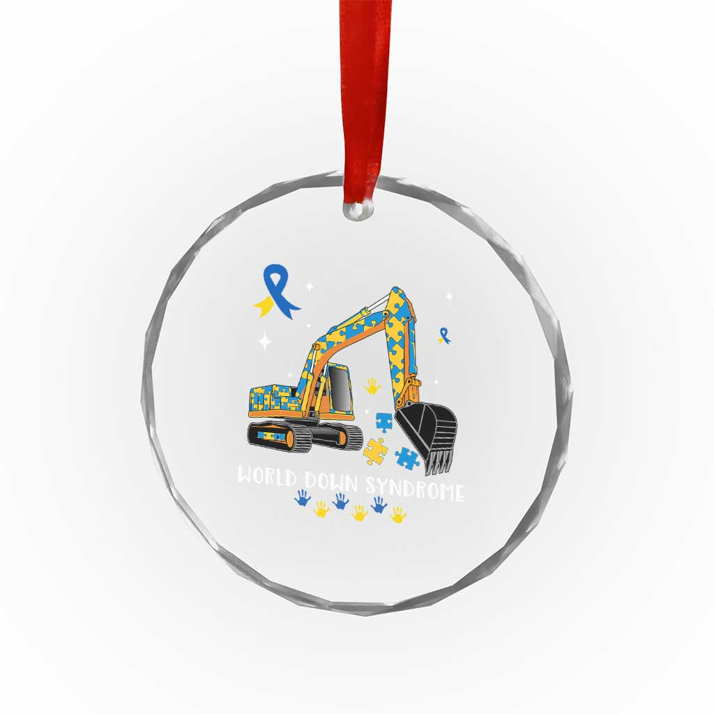 World Down Syndrome Awareness Day Bulldozer Crystal Glass Ornament TS02 Print Your Wear