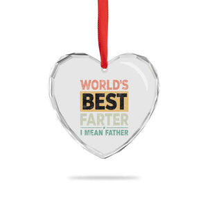 Worlds Best Farter I Mean Father Heart Crystal Glass Ornament Funny Farted Dad Father's Day TS11 Print Your Wear