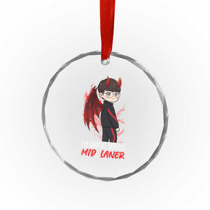 Worlds Okayest Mid Laner Crystal Glass Ornament Funny Gift For Gamer TS12 Print Your Wear