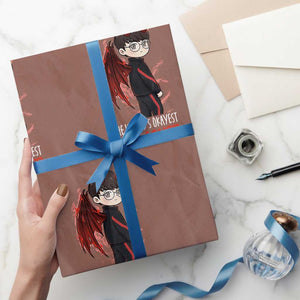 Worlds Okayest Mid Laner Wrapping Paper Roll Funny Gift For Gamer TS12 Mocha Print Your Wear