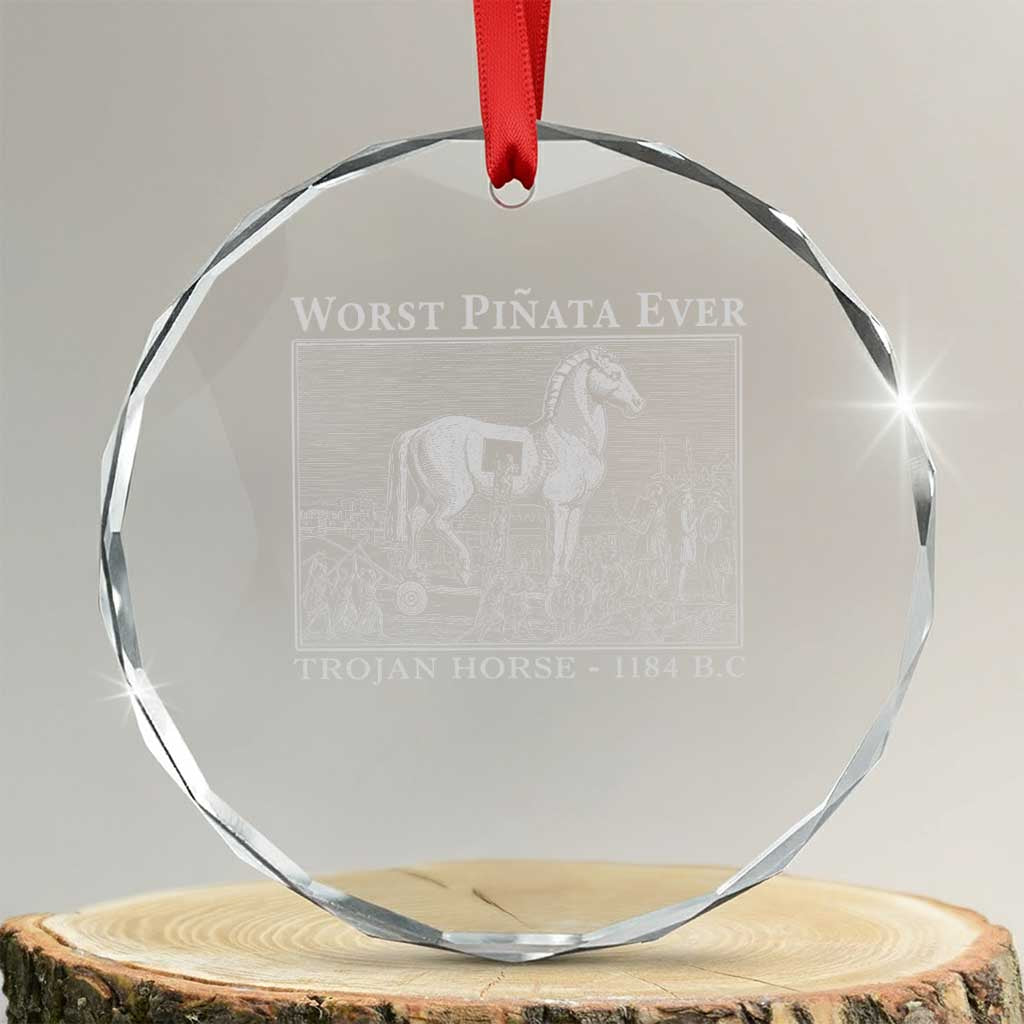 Worst Pinata Ever Trojan Horse Crystal Glass Ornament Funny Greek Mythology History