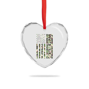 Wrestling American Flag Camo Wrestler Heart Crystal Glass Ornament TS10 Print Your Wear