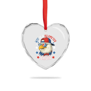 WTF Is A Kilometer Bruh Heart Crystal Glass Ornament Funny Patriotic American Bald Eagle TS02 Print Your Wear