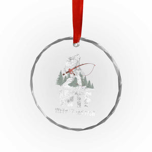 WTF Where's The Fish Crystal Glass Ornament Funny Fishing Gifts Bigfoot Sasquatch TS10 Print Your Wear
