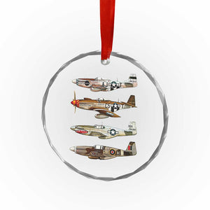 WW2 Warplanes B-17 P51 Crystal Glass Ornament Vintage WWII Fighter Planes Iconic Military Aircraft TS02 Print Your Wear