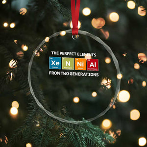 Xennial The Perfect Elements From Two Generations Crystal Glass Ornament Periodic Table Science Graphic TS02 Print Your Wear