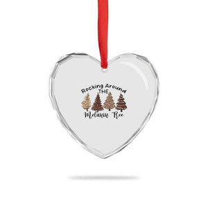 Xmas African American Heart Crystal Glass Ornament Rocking Around The Melanin Tree Xmas Tree TS11 Print Your Wear