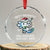 Xmas Axolotl Crystal Glass Ornament Nice Naughty You Axolotl Questions Santa TS09 Transparent Glass 3'' Circle Print Your Wear