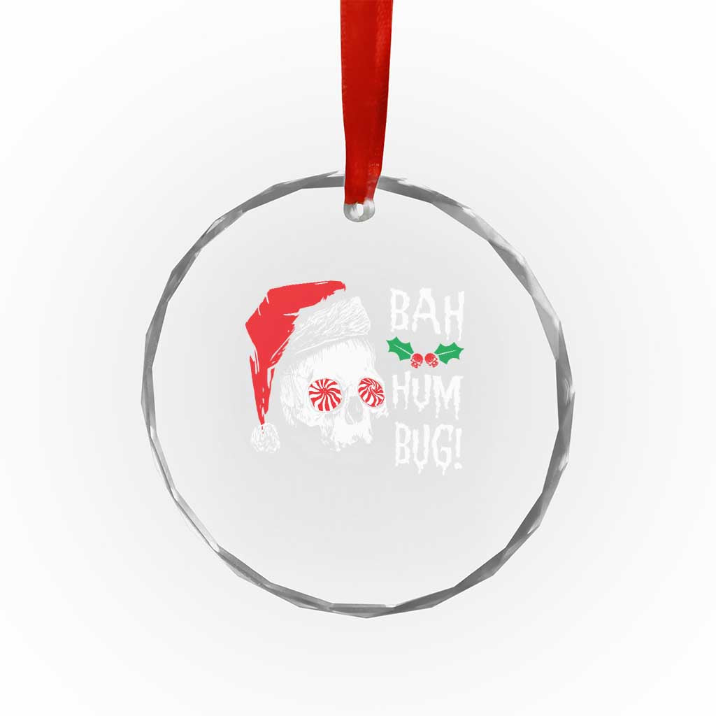 Xmas Bah Humbug Skull Santa Hat Crystal Glass Ornament TS09 Print Your Wear