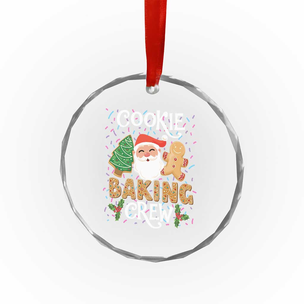 Xmas Baking Crew Crystal Glass Ornament Cute Cookie Santa Gingerbread TS09 Print Your Wear