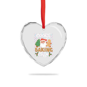 Xmas Baking Crew Heart Crystal Glass Ornament Cute Cookie Santa Gingerbread TS09 Print Your Wear