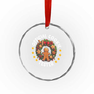 Xmas Baking Crystal Glass Ornament Official Cookie Tester Gingerbread Men TS09 Print Your Wear