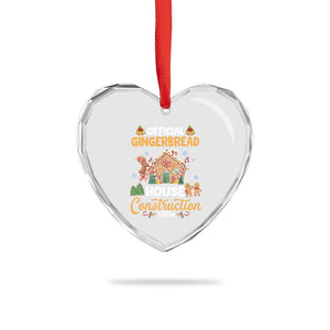 Xmas Baking Heart Crystal Glass Ornament Official Gingerbread House Construction Crew TS09 Print Your Wear