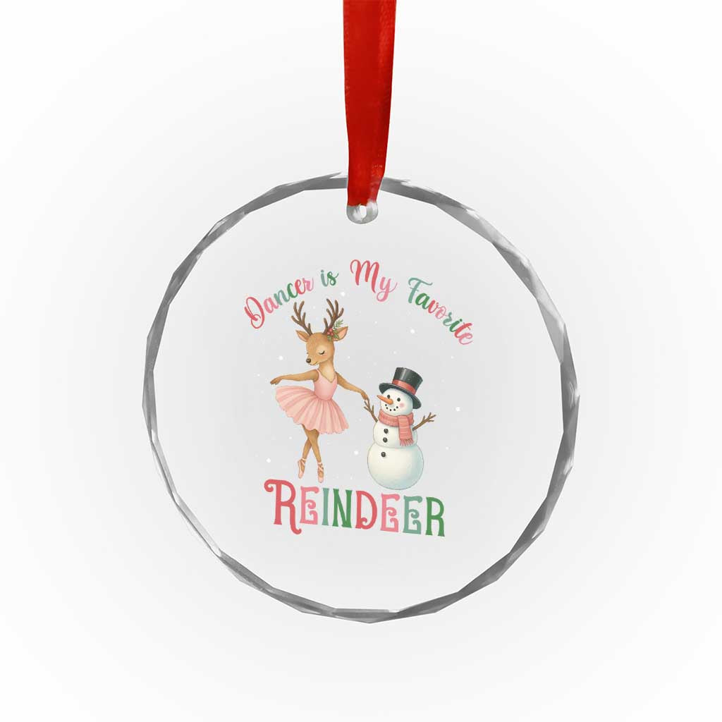 Xmas Ballet Reindeer Crystal Glass Ornament Dancer Is My Favorite Reindeer Gift TS12 Print Your Wear