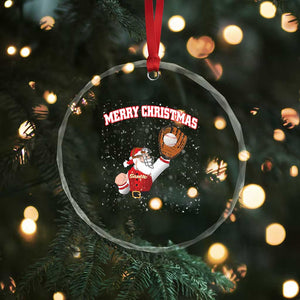 Xmas Baseball Crystal Glass Ornament Funny Santa Playing Baseball Merry Christmas TS09 Print Your Wear