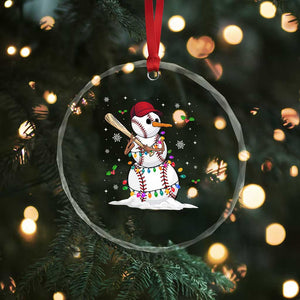Xmas Baseball Player Crystal Glass Ornament Snowman Balls Xmas Gifts Santa Sports Men Boys TS10 Print Your Wear