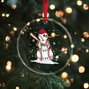 Xmas Baseball Player Crystal Glass Ornament Snowman Balls Xmas Gifts Santa Sports Men Boys TS10 Print Your Wear