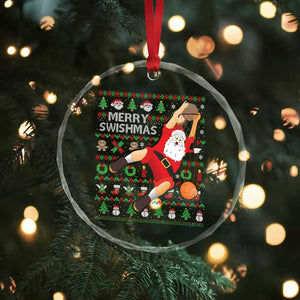 Xmas Basketball Crystal Glass Ornament Merry Swishmas Santa Baseketball Player TS09 Print Your Wear