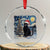 Xmas Black Cat Crystal Glass Ornament Meowy Catmas Starry Night Santa Cat TS09 Transparent Glass 3'' Circle Print Your Wear