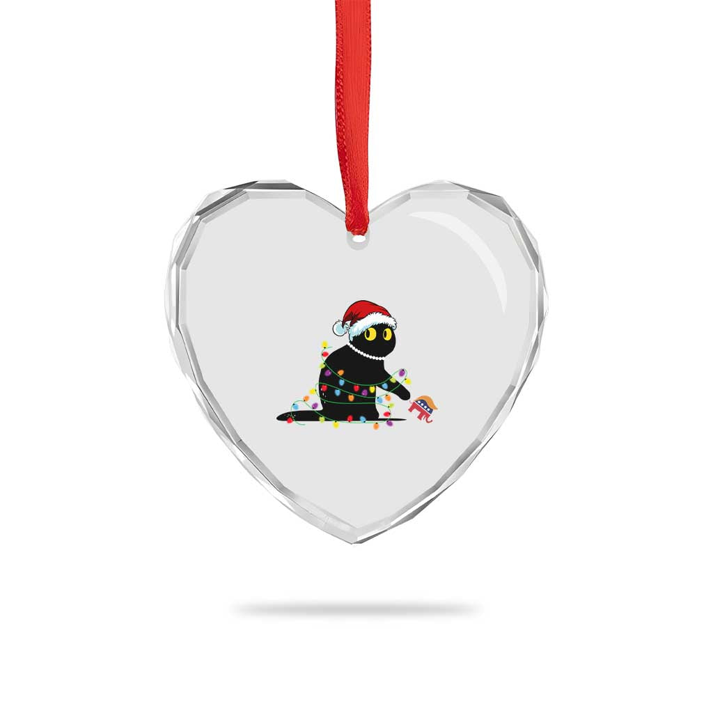 Xmas Black Cat Heart Crystal Glass Ornament Knock Over Elephant Funny Xmas TS02 Print Your Wear