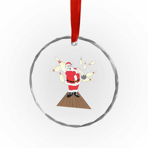 Xmas Bowling Crystal Glass Ornament Funny Santa Playing Bowling Merry Christmas TS09 Print Your Wear
