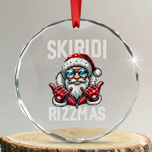 Xmas Bruh Crystal Glass Ornament Green Xmas Santa Hat Festive Vibe TS02 Transparent Glass 3'' Circle Print Your Wear