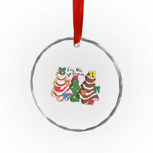 Xmas Cake Tree Bow Crystal Glass Ornament Tis The Season TS10 Print Your Wear