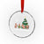 Xmas Capybara Crystal Glass Ornament Funny Capy Xmas Gift Idea TS12 Transparent Glass 3'' Circle Print Your Wear
