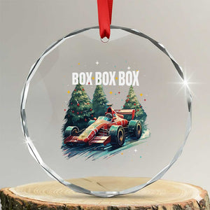 Xmas Car Racing Crystal Glass Ornament Box Box Box Xmas Tree Colorful Light TS09 Transparent Glass 3'' Circle Print Your Wear
