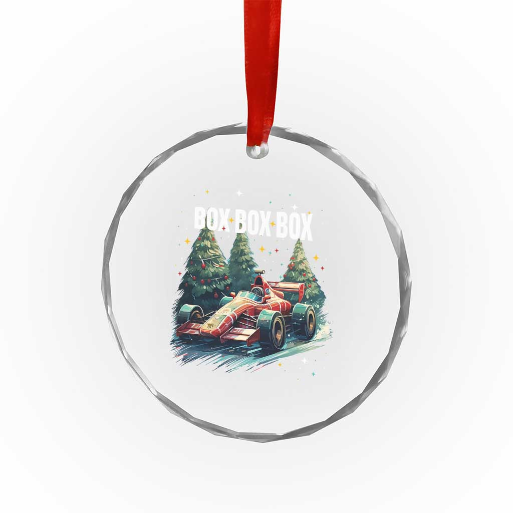 Xmas Car Racing Crystal Glass Ornament Box Box Box Xmas Tree Colorful Light TS09 Print Your Wear