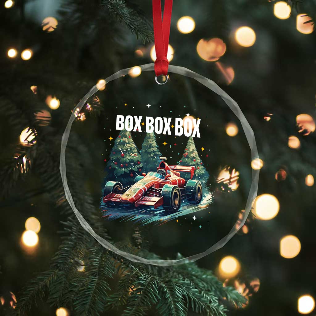 Xmas Car Racing Crystal Glass Ornament Box Box Box Xmas Tree Colorful Light TS09 Print Your Wear