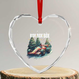 Xmas Car Racing Heart Crystal Glass Ornament Box Box Box Xmas Tree Colorful Light TS09 Transparent Glass 3'' Heart Print Your Wear