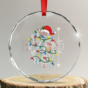 Xmas Cardiac Nurse Crystal Glass Ornament Anatomical Xmas Heart Anatomy TS10 Transparent Glass 3'' Circle Print Your Wear