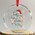 Xmas Cardiac Nurse Crystal Glass Ornament Anatomical Xmas Heart Anatomy TS10 Transparent Glass 3'' Circle Print Your Wear